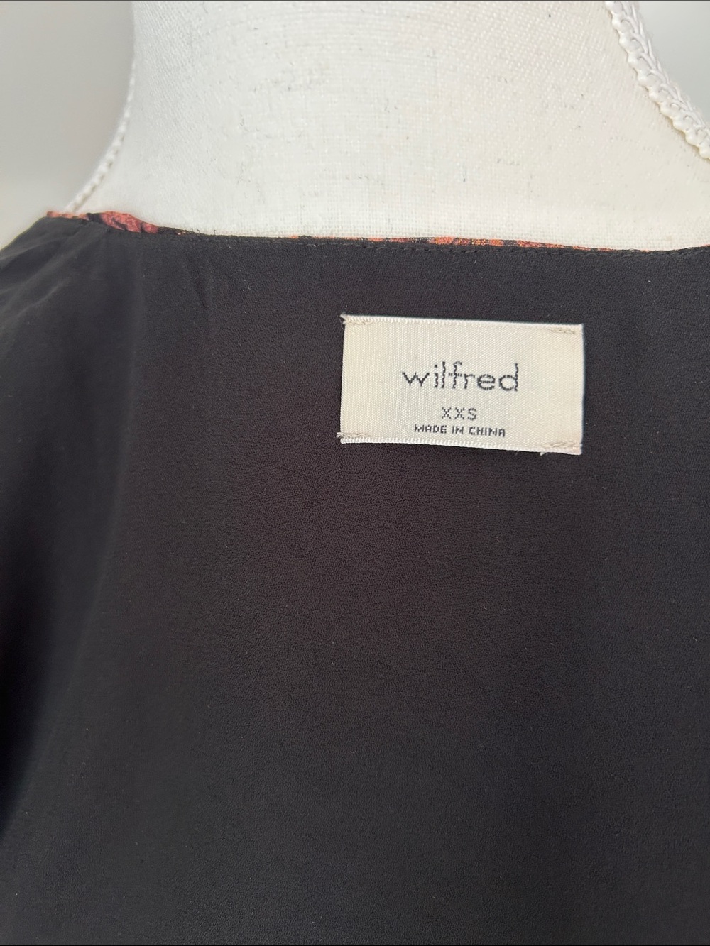 Wilfred Floral Long-Sleeve Wrap Dress in Rust and Black - Picture 3 of 4